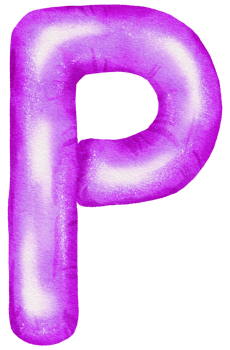 Watercolor Violet Foil Balloon element hand painted png