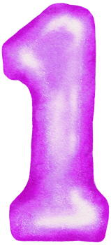 Watercolor Violet Foil Balloon element hand painted png