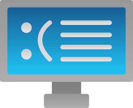 Blue Screen Vector Icon Design