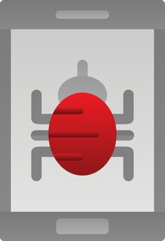 Mobile Virus Vector Icon Design