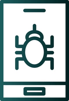 Mobile Virus Vector Icon Design