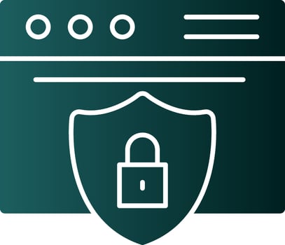 Website Security Vector Icon Design