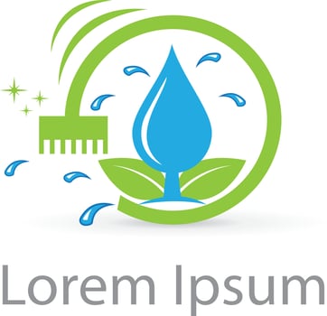 Cleaning service logo design, vector