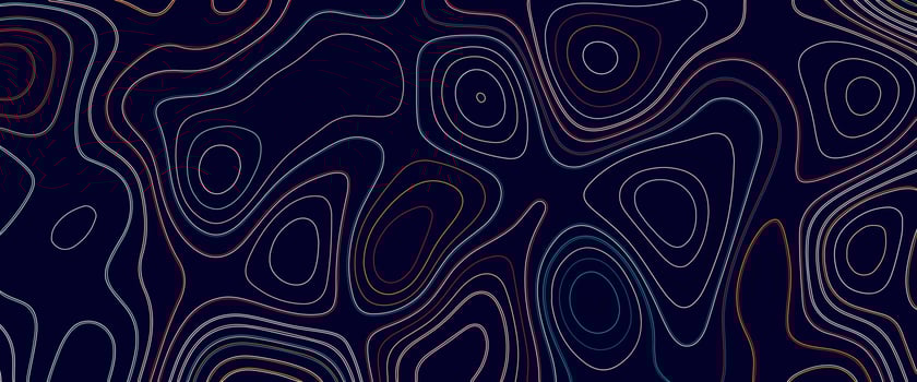 Topographic linear background. Abstraction with place for text. Map line of topography. Vector abstract topographic map concept, Topographic blue and dark linear background with copy space
