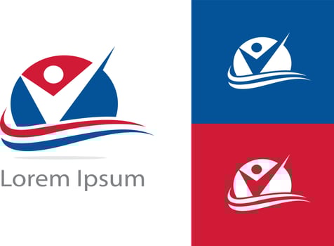 Job search icon, Choose people for hire symbol. Job or employee logo, Recruitment agency vector illustration.