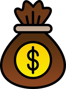 Money Bag Vector Icon Design