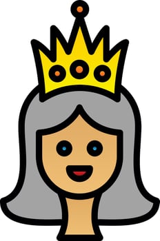 Princess Vector Icon Design