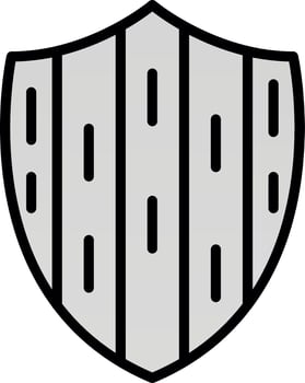 Wood Shield Vector Icon Design