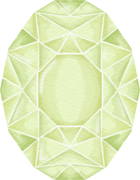 watercolor gemstone green png