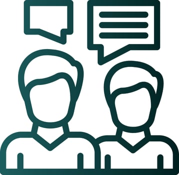 Face To Face Conversation Vector Icon Design