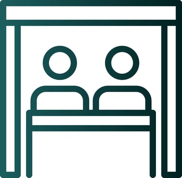 Virtual Team Room Vector Icon Design