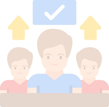 Motivated Team Vector Icon Design