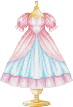watercolor dress little princess png