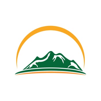 Mountain icon logo template design vector
