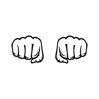 Hand clenched vector design
