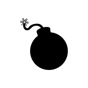 Bomb silhouette vector design