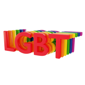 LGBT community symbol 3D illustration png