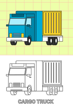 colouring page of all kind transportation vector