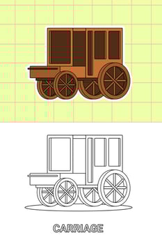colouring page of all kind transportation vector
