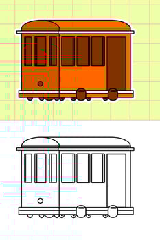 colouring page of all kind transportation vector