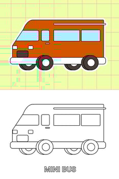 colouring page of all kind transportation vector