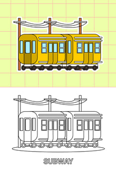 colouring page of all kind transportation vector
