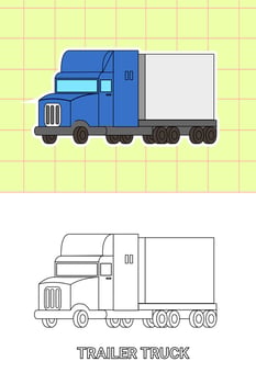 colouring page of all kind transportation vector