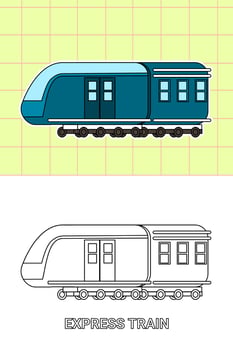 colouring page of all kind transportation vector