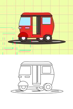 colouring page of all kind transportation vector