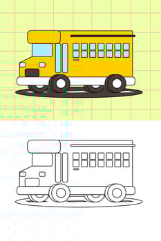 colouring page of all kind transportation vector