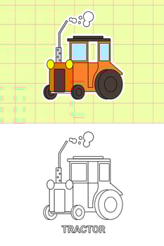 colouring page of all kind transportation vector