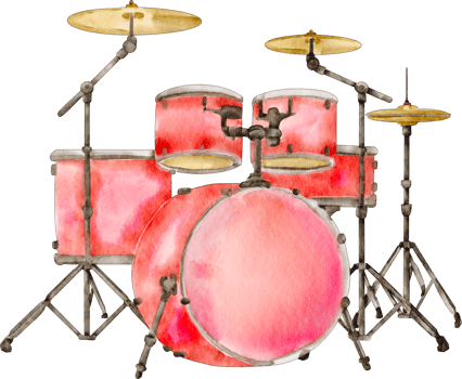 watercolor drum music instrument png