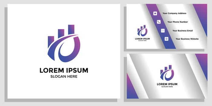 logo design financial and branding card vector