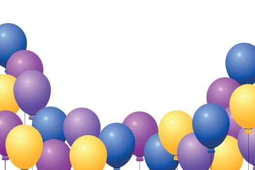 Birthday Balloons Background vector