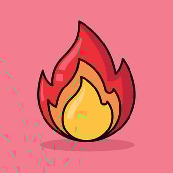 Flame Coloured Outline vector