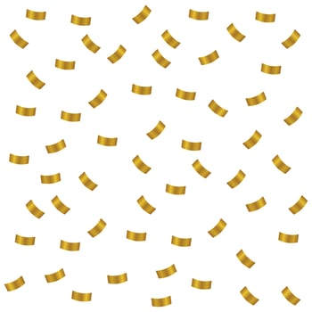 Gold Confetti Falling vector