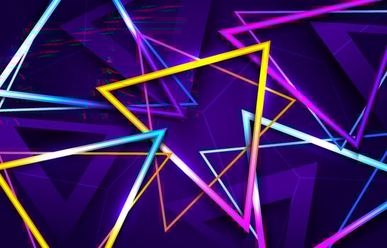 Colorful Neon Triangular Background vector