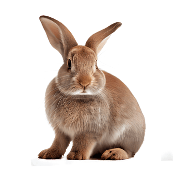 Realistic computer drawing of a rabbit. png