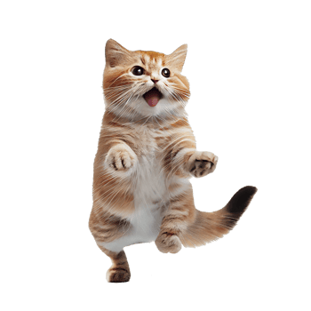 Realistic computer drawing of a cat. png