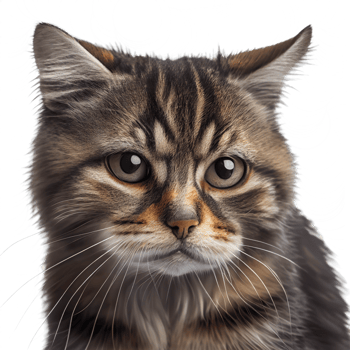 Realistic computer drawing of a cat. png