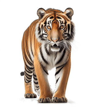 Realistic computer drawing Indian tiger. png