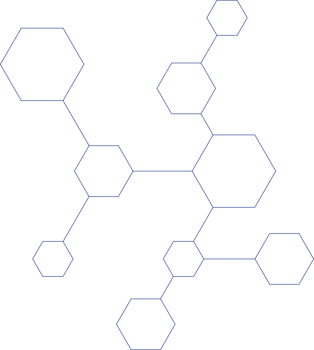 Abstract hexagon shape for minimalist technology design element png