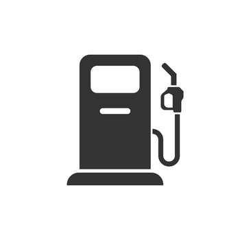 Fuel pump icon in flat style. Gas station sign vector illustration on white isolated background. Petrol business concept.