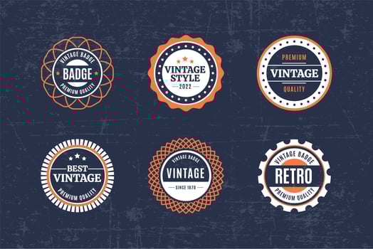 Vintage Retro Logo and Badge Set vector