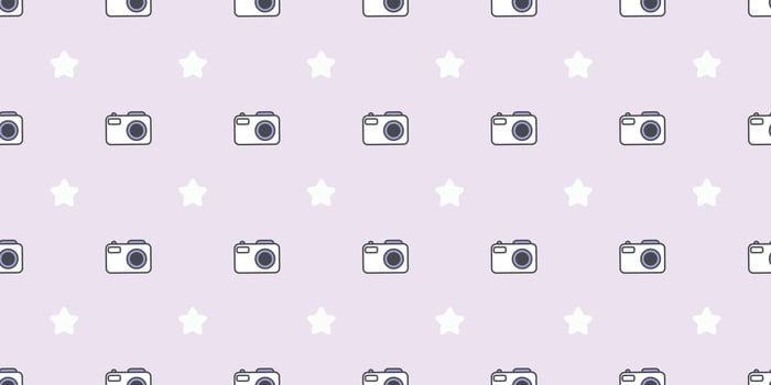 Camera seamless repeat pattern vector background