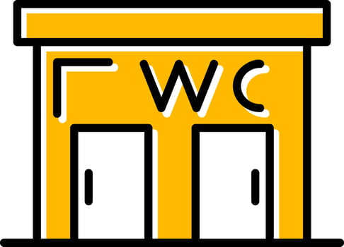 Public Toilet Creative Icon Design vector