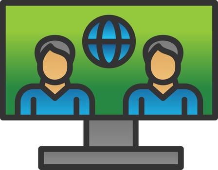 Online Community Vector Icon Design