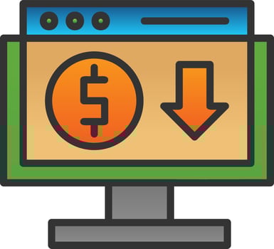 Online Income Vector Icon Design