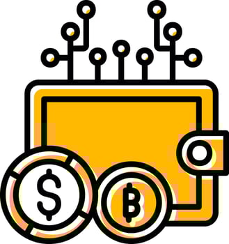 Cryptowallet Creative Icon Design vector