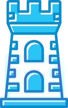 Tower Creative Icon Design vector